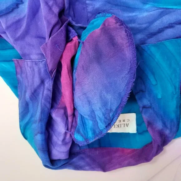 VINTAGE 80's silk ALIKI YAMANI button up blouse - Picture 6 of 7